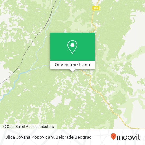 Ulica Jovana Popovica 9 mapa