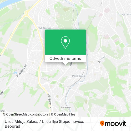 Ulica Miloja Zakica / Ulica Ilije Stojadinovica mapa