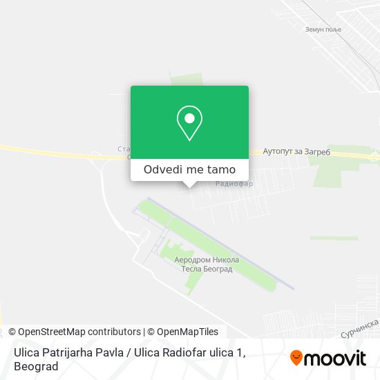 Ulica Patrijarha Pavla / Ulica Radiofar ulica 1 mapa