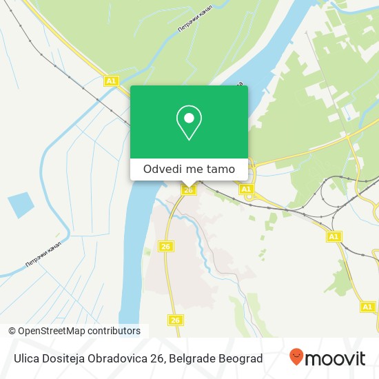 Ulica Dositeja Obradovica 26 mapa