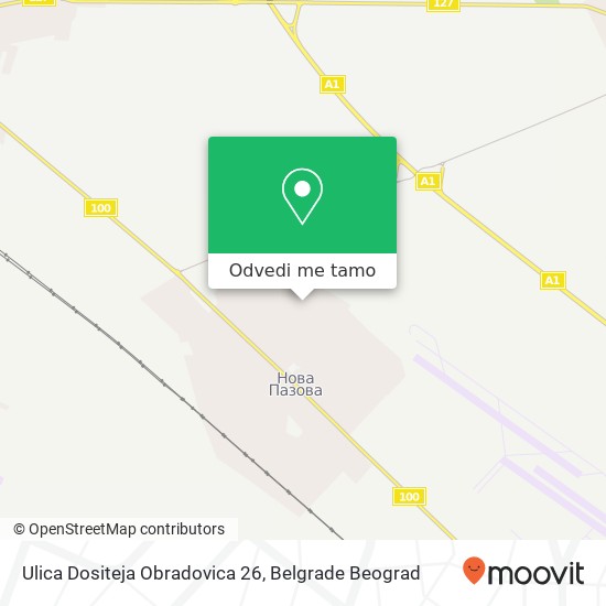 Ulica Dositeja Obradovica 26 mapa