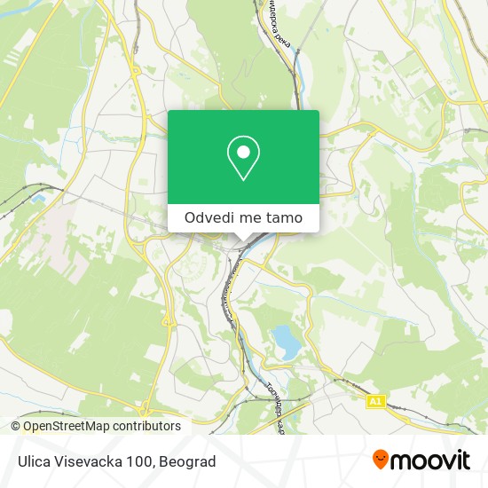 Ulica Visevacka 100 mapa