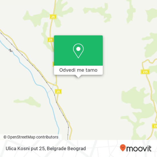 Ulica Kosni put 25 mapa