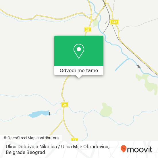 Ulica Dobrivoja Nikolica / Ulica Mije Obradovica mapa