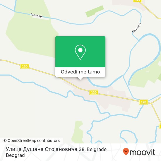 Улица Душана Стојановића 38 mapa