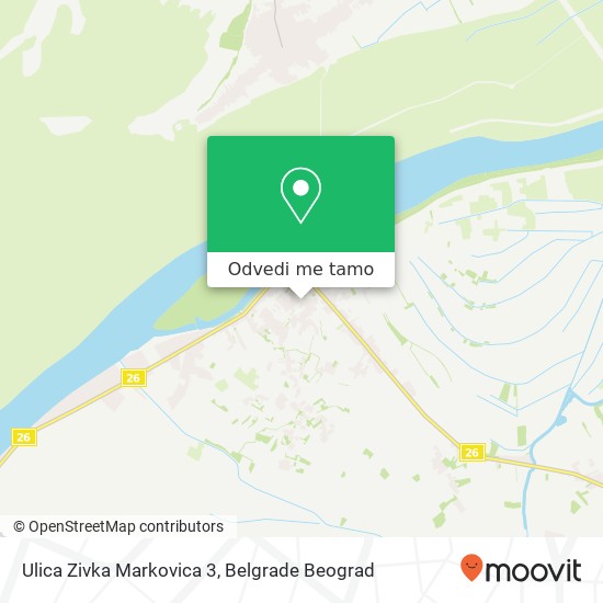 Ulica Zivka Markovica 3 mapa