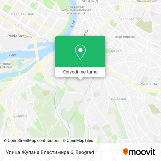 Улица Жупана Властимира 6 mapa