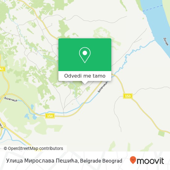 Улица Мирослава Пешића mapa