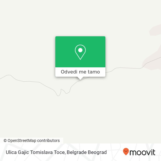 Ulica Gajic Tomislava Toce mapa