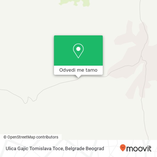 Ulica Gajic Tomislava Toce mapa