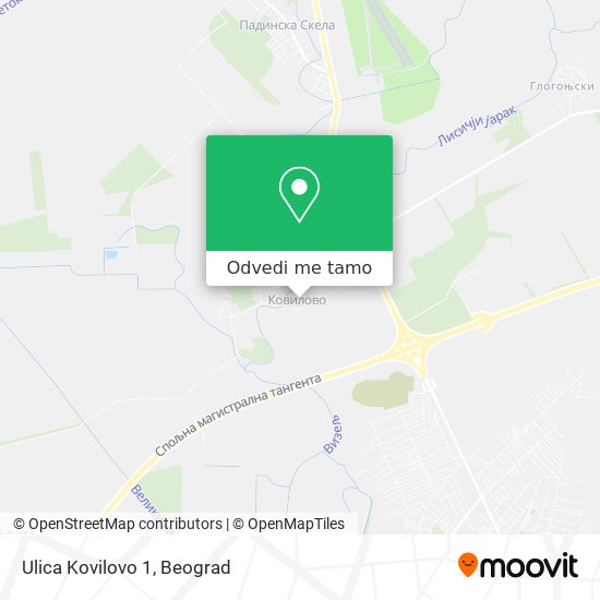 Ulica Kovilovo 1 mapa