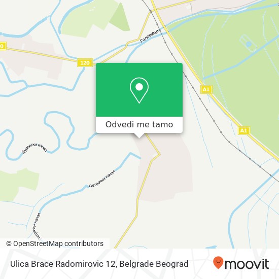 Ulica Brace Radomirovic 12 mapa