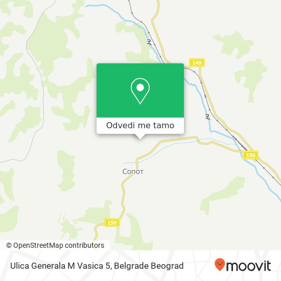 Ulica Generala M Vasica 5 mapa