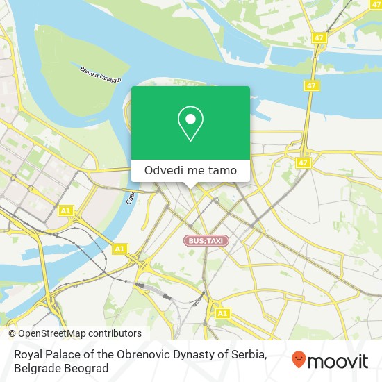 Royal Palace of the Obrenovic Dynasty of Serbia mapa