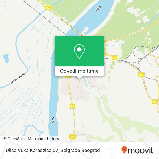 Ulica Vuka Karadzica 57 mapa