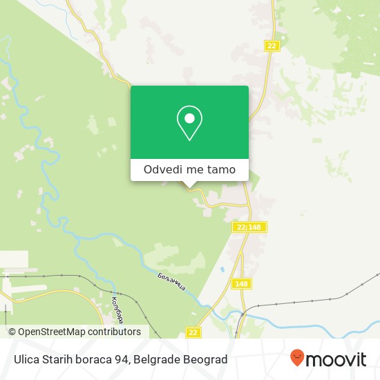 Ulica Starih boraca 94 mapa