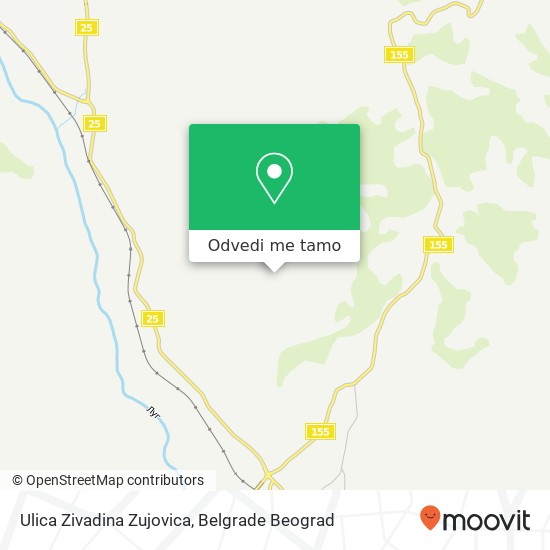 Ulica Zivadina Zujovica mapa