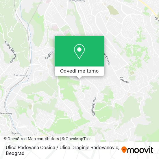 Ulica Radovana Cosica / Ulica Draginje Radovanovic mapa