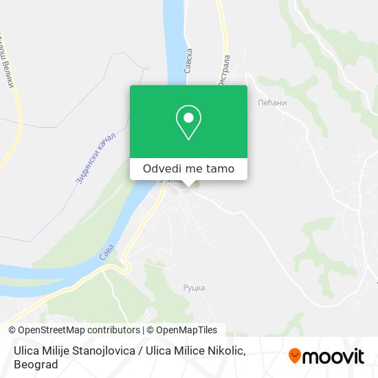 Ulica Milije Stanojlovica / Ulica Milice Nikolic mapa