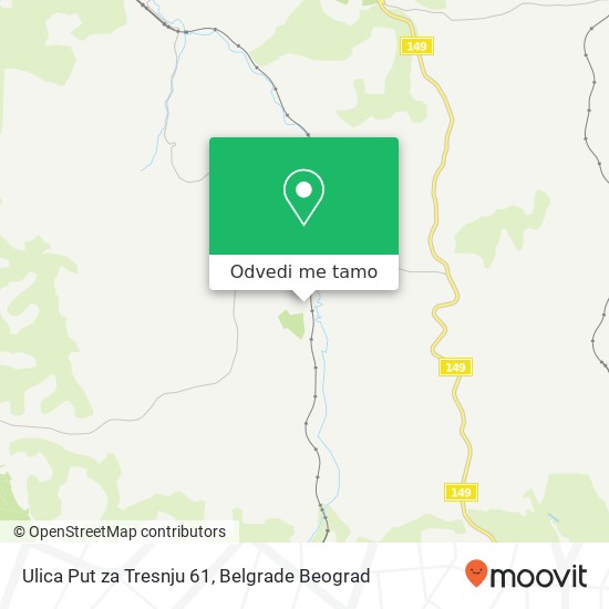 Ulica Put za Tresnju 61 mapa