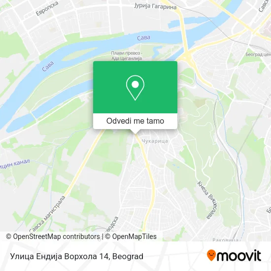 Улица Ендија Ворхола 14 mapa
