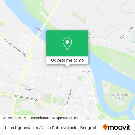 Ulica Ugrinovacka / Ulica Dobrovoljacka mapa
