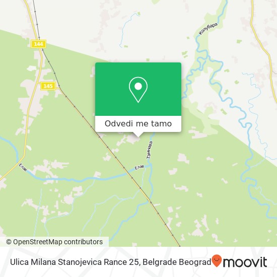 Ulica Milana Stanojevica Rance 25 mapa