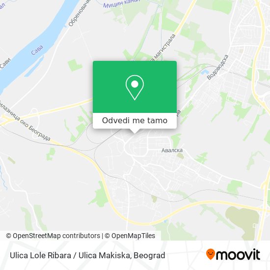 Ulica Lole Ribara / Ulica Makiska mapa