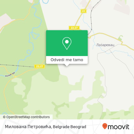 Милована Петровића mapa