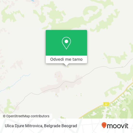 Ulica Djure Mitrovica mapa