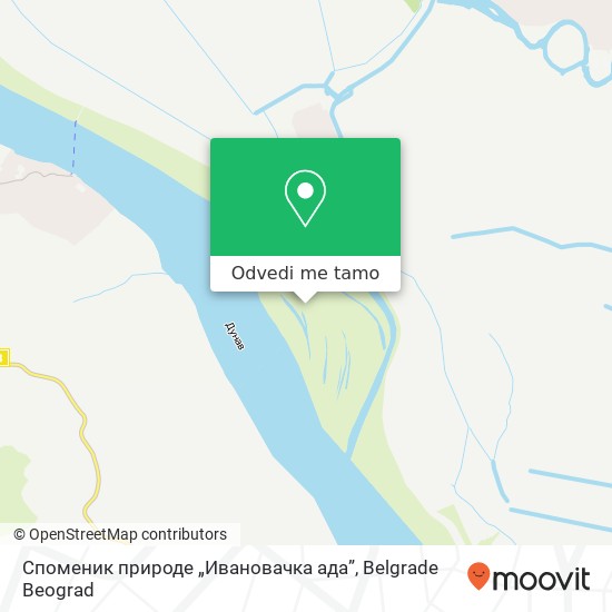 Споменик природе „Ивановачка ада” mapa