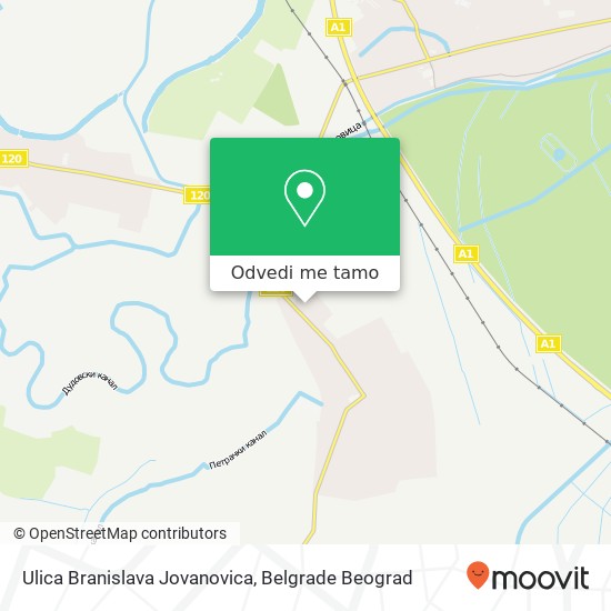 Ulica Branislava Jovanovica mapa