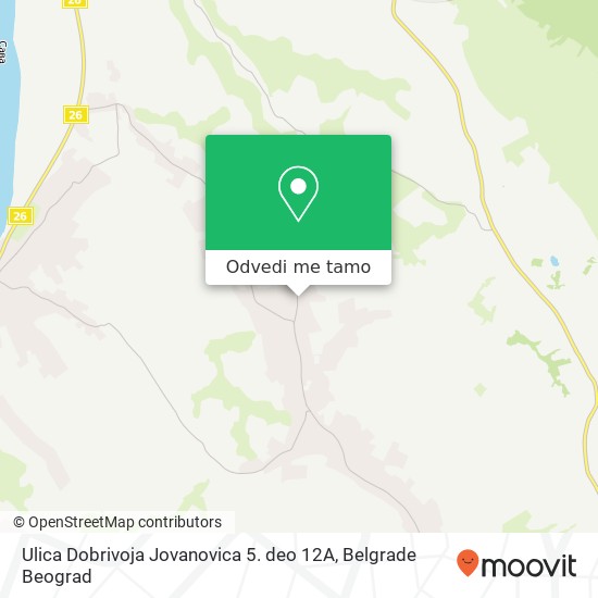 Ulica Dobrivoja Jovanovica 5. deo 12A mapa