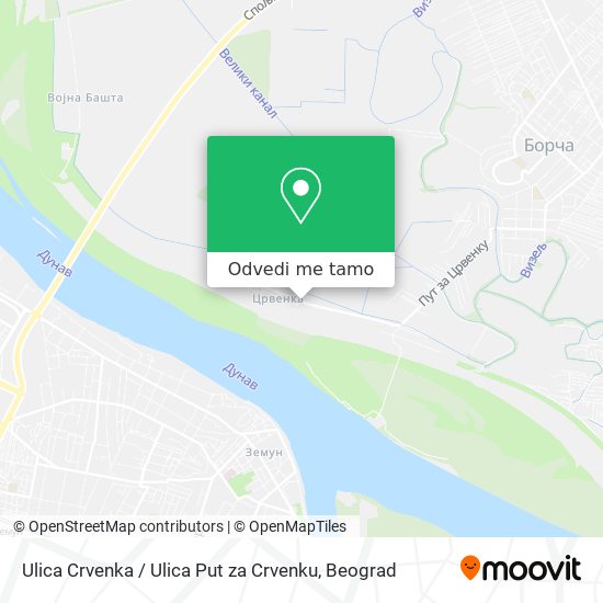 Ulica Crvenka / Ulica Put za Crvenku mapa