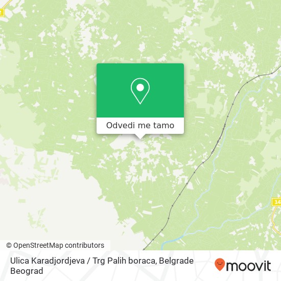 Ulica Karadjordjeva / Trg Palih boraca mapa