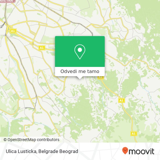 Ulica Lusticka mapa