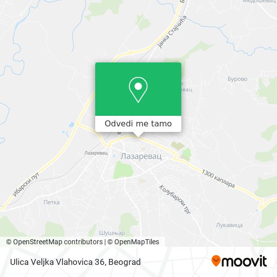 Ulica Veljka Vlahovica 36 mapa