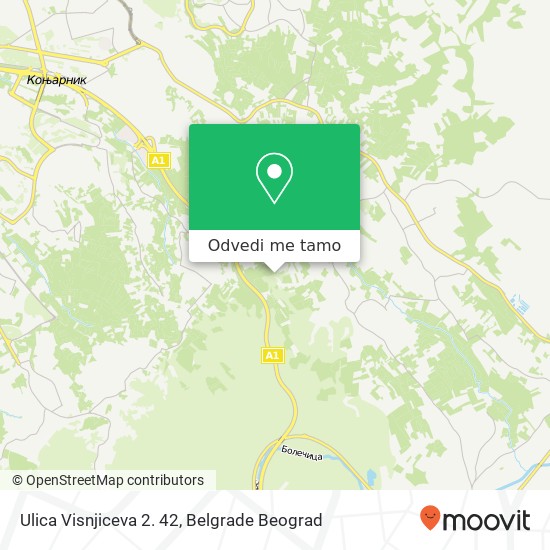 Ulica Visnjiceva 2. 42 mapa