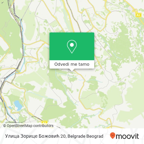 Улица Зорице Божовић 20 mapa