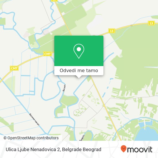 Ulica Ljube Nenadovica 2 mapa