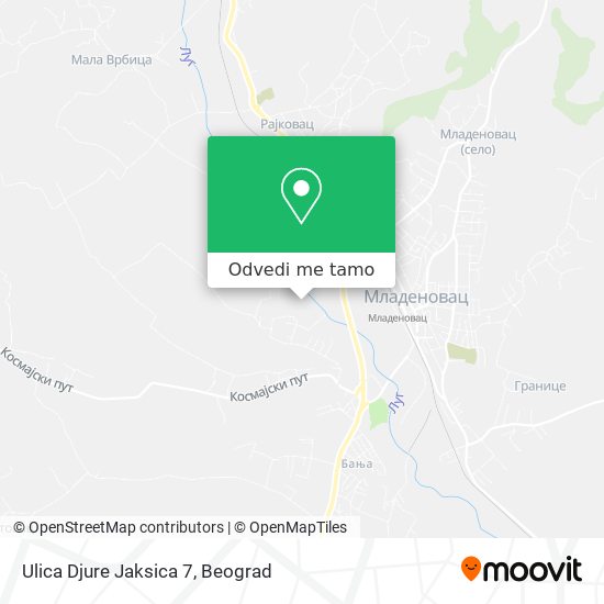 Ulica Djure Jaksica 7 mapa