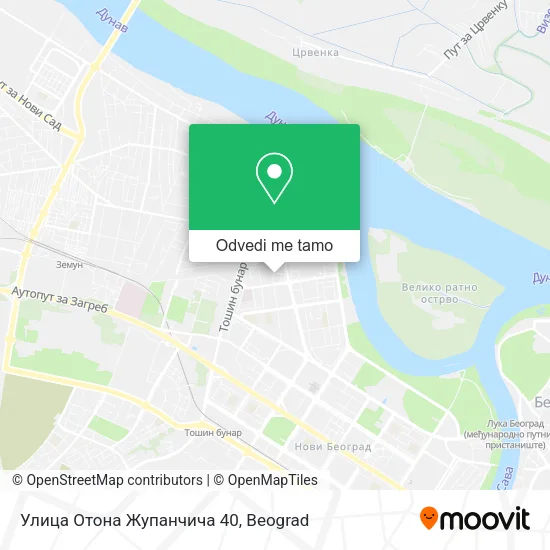 Улица Отона Жупанчича 40 mapa