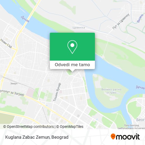 Kuglana Zabac Zemun mapa