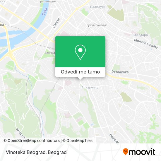 Vinoteka Beograd mapa