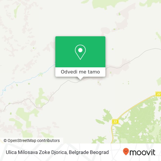 Ulica Milosava Zoke Djorica mapa