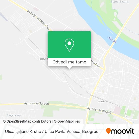 Ulica Ljiljane Krstic / Ulica Pavla Vuisica mapa