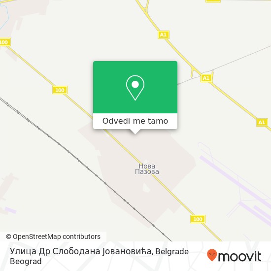 Улица Др Слободана Јовановића mapa