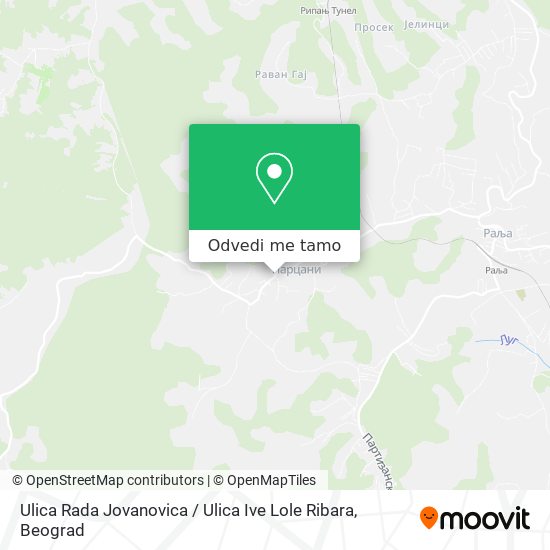 Ulica Rada Jovanovica / Ulica Ive Lole Ribara mapa