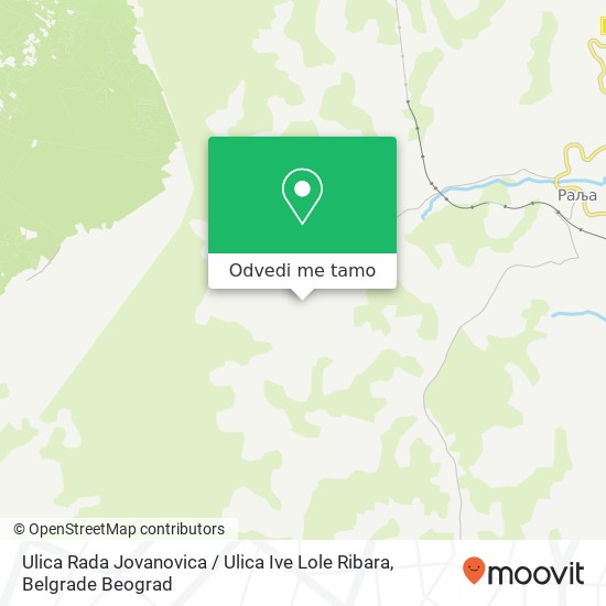 Ulica Rada Jovanovica / Ulica Ive Lole Ribara mapa