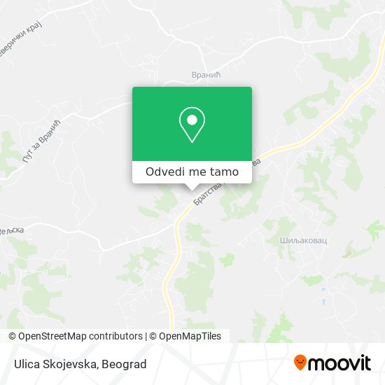 Ulica Skojevska mapa